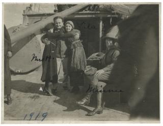 Appraisal: Houdini Harry Ehrich Weiss Candid Photograph of Houdini Aboard a