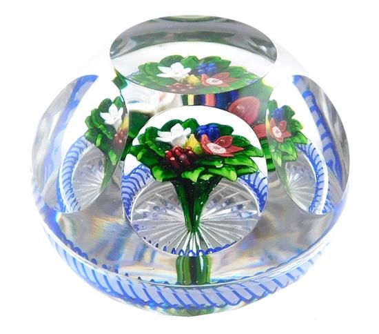 Appraisal: PAPERWEIGHT Antique French Saint-Louis glass paperweight clear and tapering round