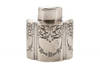 Appraisal: Sheffield Sterling Silver Tea Caddy Atkin Bros Atkin Brothers English