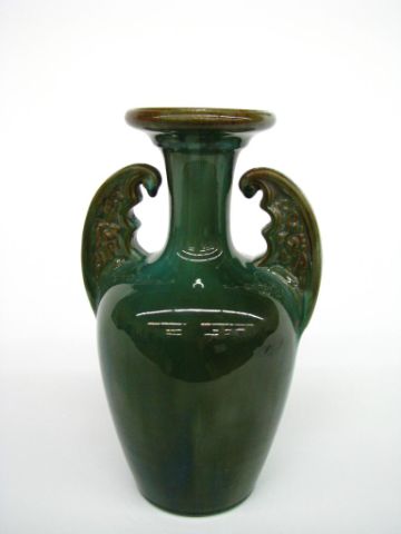 Appraisal: Beautiful marked Clement Massier green vase tall in excellent condition