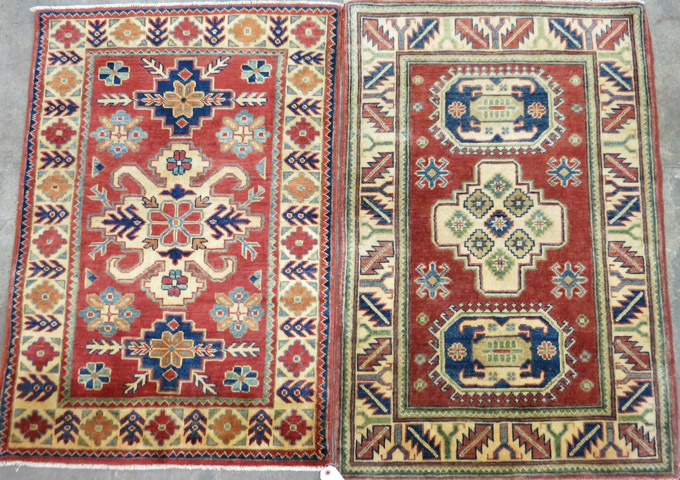 Appraisal: TWO ORIENTAL AREA RUGS Pakistani Caucasians sizes ' x '