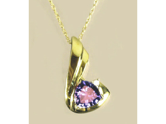 Appraisal: Ladies karat yellow gold pendant set with a fine color