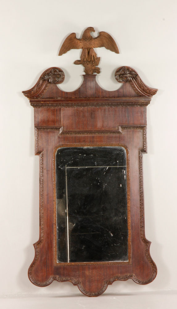 Appraisal: - Late th C American Mahogany Mirror Late th century