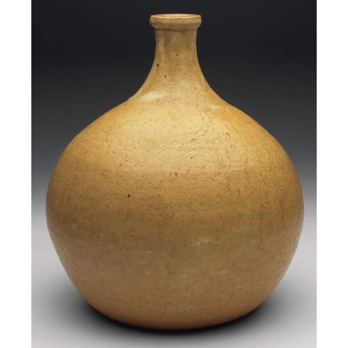 Appraisal: Beautiful Grueby vase large round shape with a bottle neck