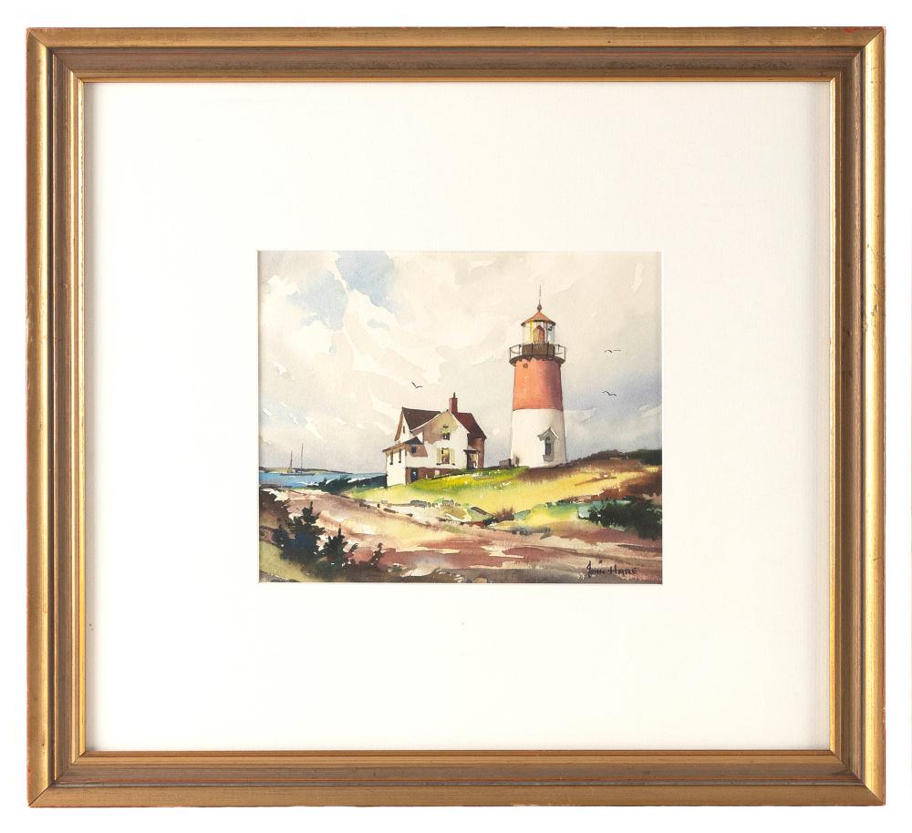 Appraisal: JOHN CUTHBERT HARE Massachusetts Florida - A New England lighthouse