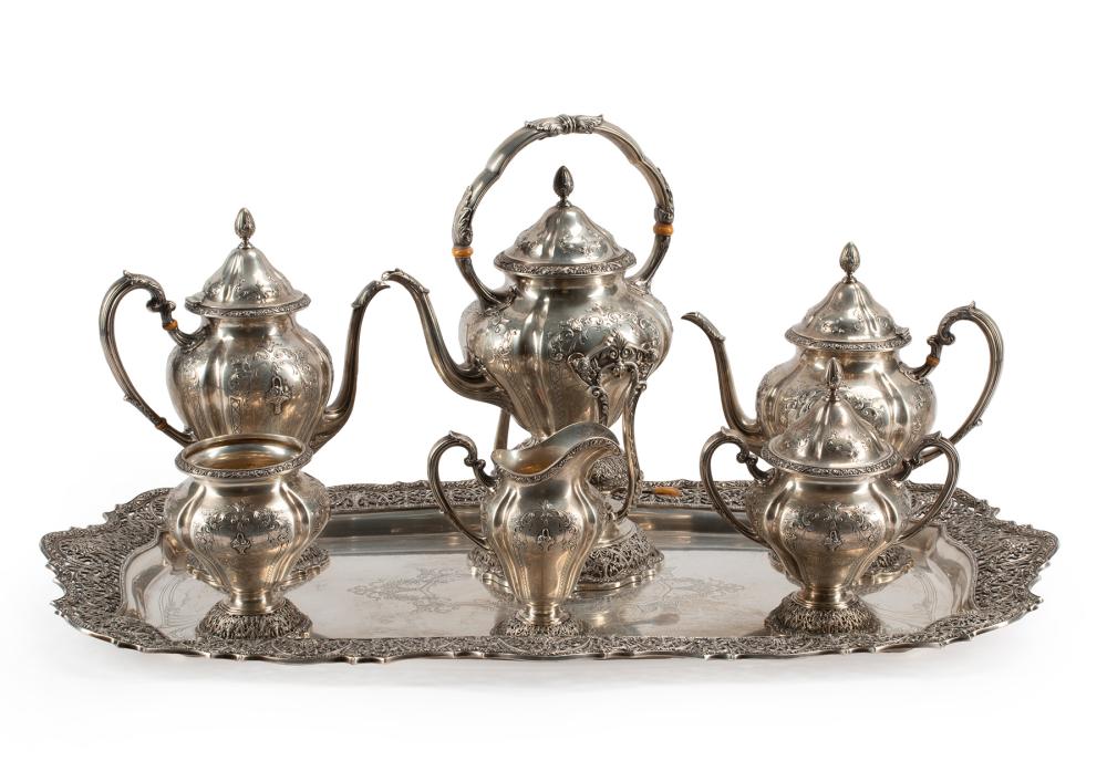 Appraisal: American Sterling Silver Seven-Piece Tea and Coffee Service marked sterling