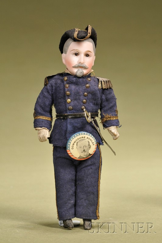 Appraisal: Admiral Winfield Scott Schley Portrait Doll Cuno Otto Dressel Germany