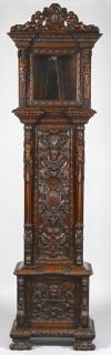 Appraisal: Carved Tall Clock Case Late th century carved tall clock