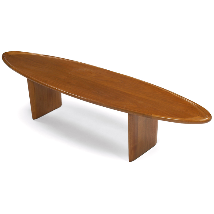 Appraisal: Robsjohn-Gibbings coffee table elliptical top