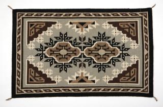 Appraisal: A Navajo Two Grey Hills Rug Violet Brown Late th