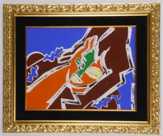 Appraisal: Martine Delaleuf signed gouache on paper h Late th century