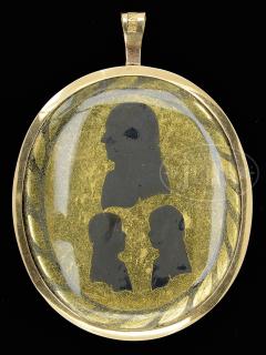 Appraisal: NINETEENTH CENTURY K YELLOW GOLD SILHOUETTE LOCKET NINETEENTH CENTURY K