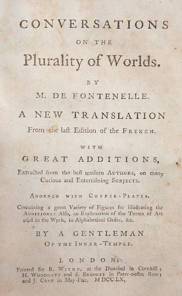 Appraisal: Fontenelle Bernard le Bovier de Conversations on the Plurality of