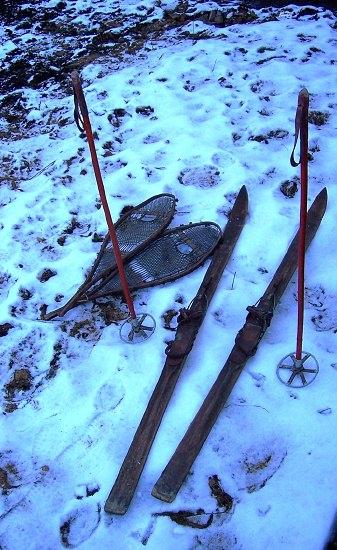 Appraisal: A pair of wooden skis the bindings marked Kandahar H