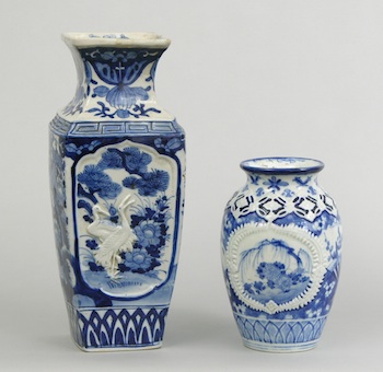 Appraisal: A Lot of Two Japanese Arita Vases ca Meiji Taisho