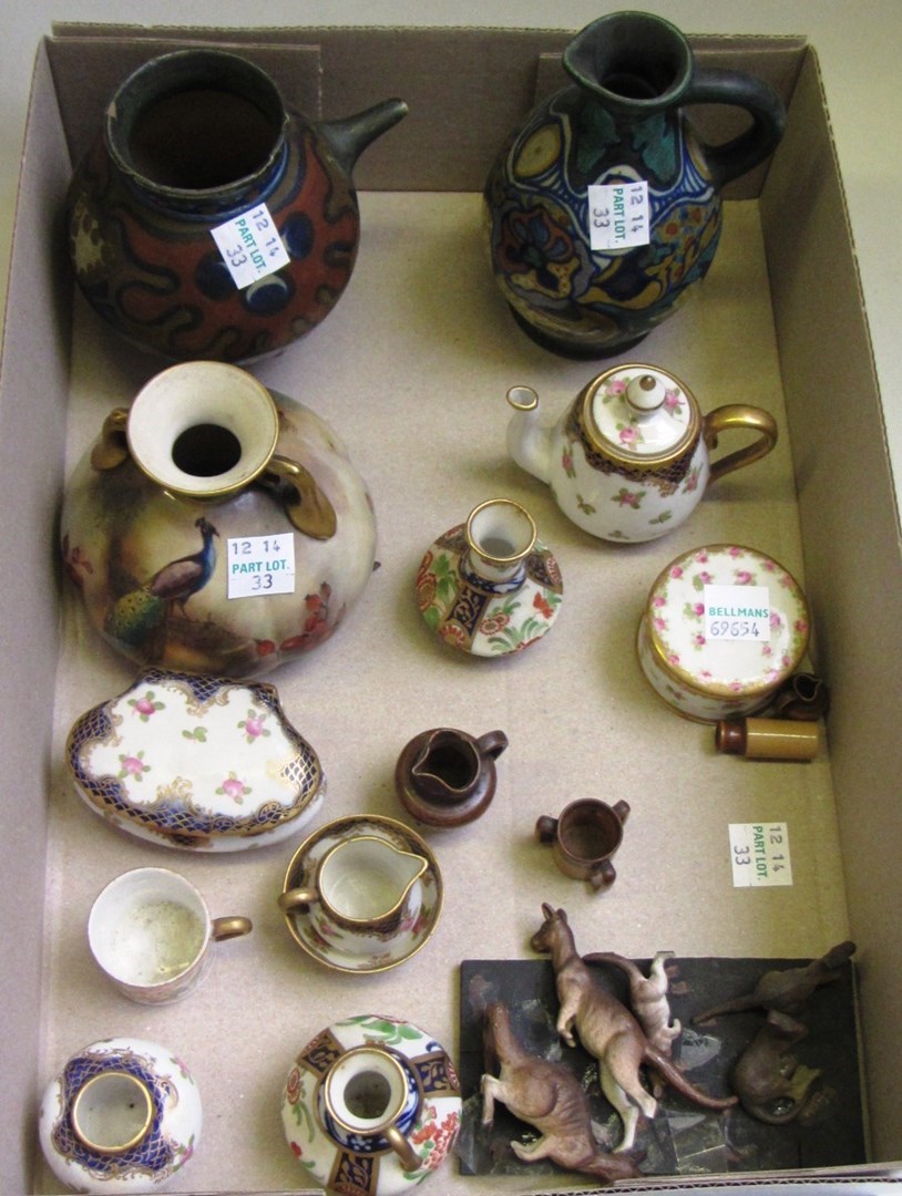 Appraisal: A quantity of ceramics including a Worcester Hadley ware porcelain