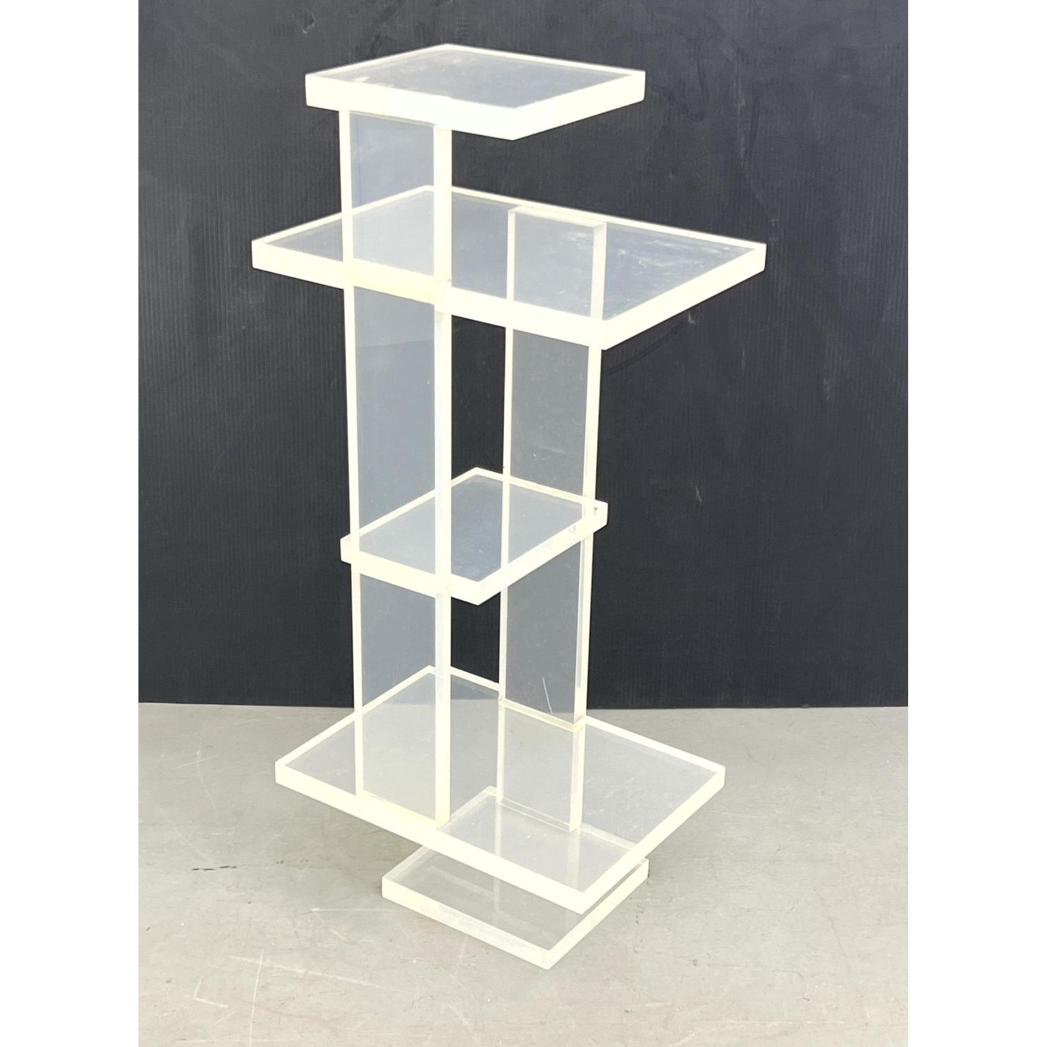 Appraisal: Mid Century Modern Lucite Acrylic Display Pedestal Dimensions H inches