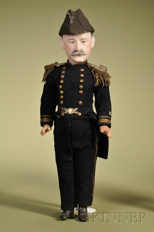 Appraisal: Admiral Portrait Doll Cuno Otto Dressel Germany c bisque socket