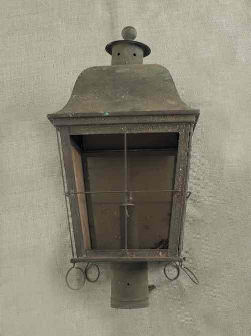 Appraisal: Copper post lantern ca h