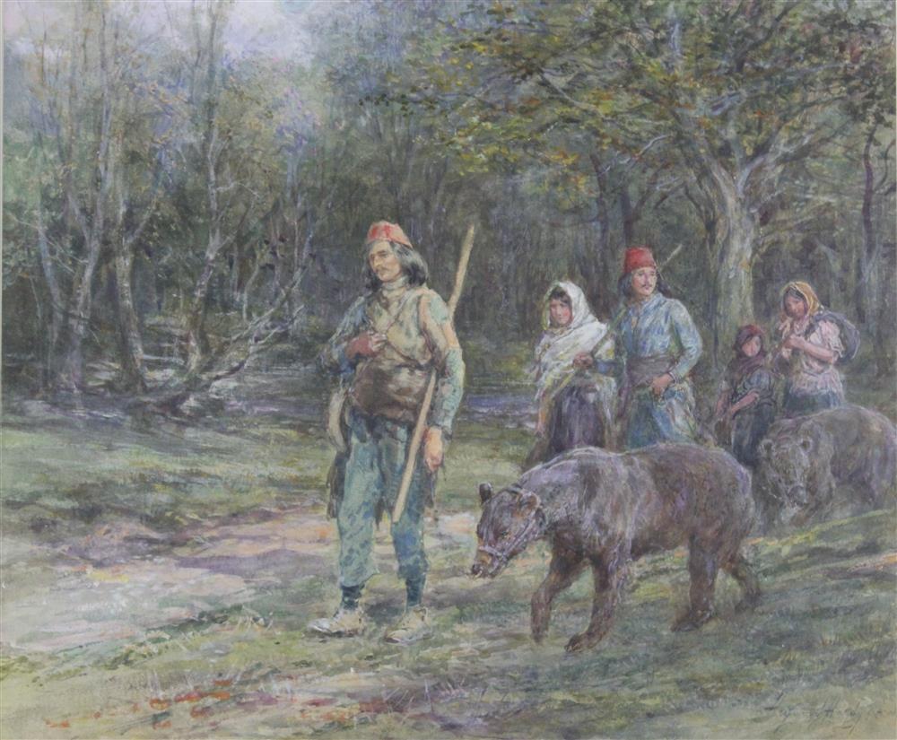 Appraisal: HEYWOOD HARDY BRITISH - WANDERERS Watercolor on paper x in