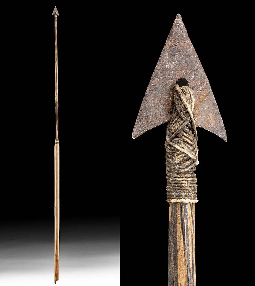 Appraisal: Mid th C Brazilian Wood and Steel Arrow South America