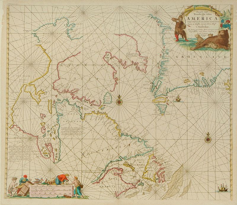 Appraisal: Johannes Van Keulen - America Map Johannes Van Keulen -