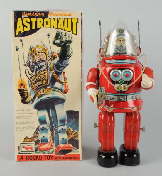 Appraisal: Japanese Tin Litho Rosko Astronaut O B Battery - Operated