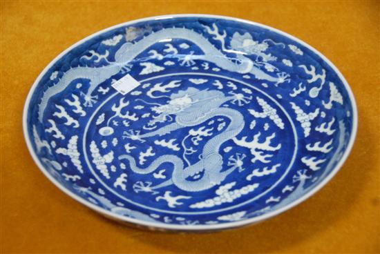 Appraisal: TH C BLUE AND WHITE DRAGON PLATE