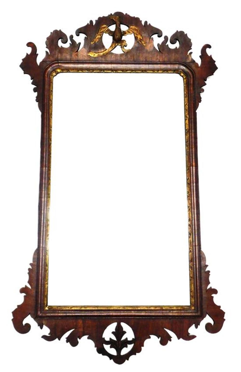 Appraisal: Chippendale wall mirror shaped crest and base repairs and loss