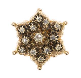 Appraisal: Victorian rose cut diamond and k rose gold pendant-brooch featuring