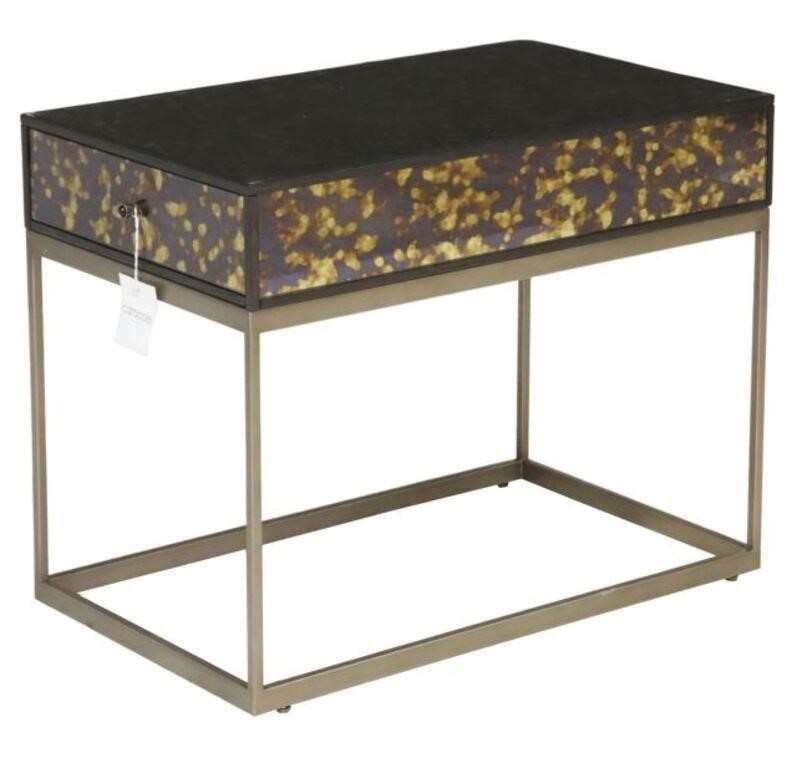 Appraisal: Caracole Modern Remix tall cocktail table st c glass top