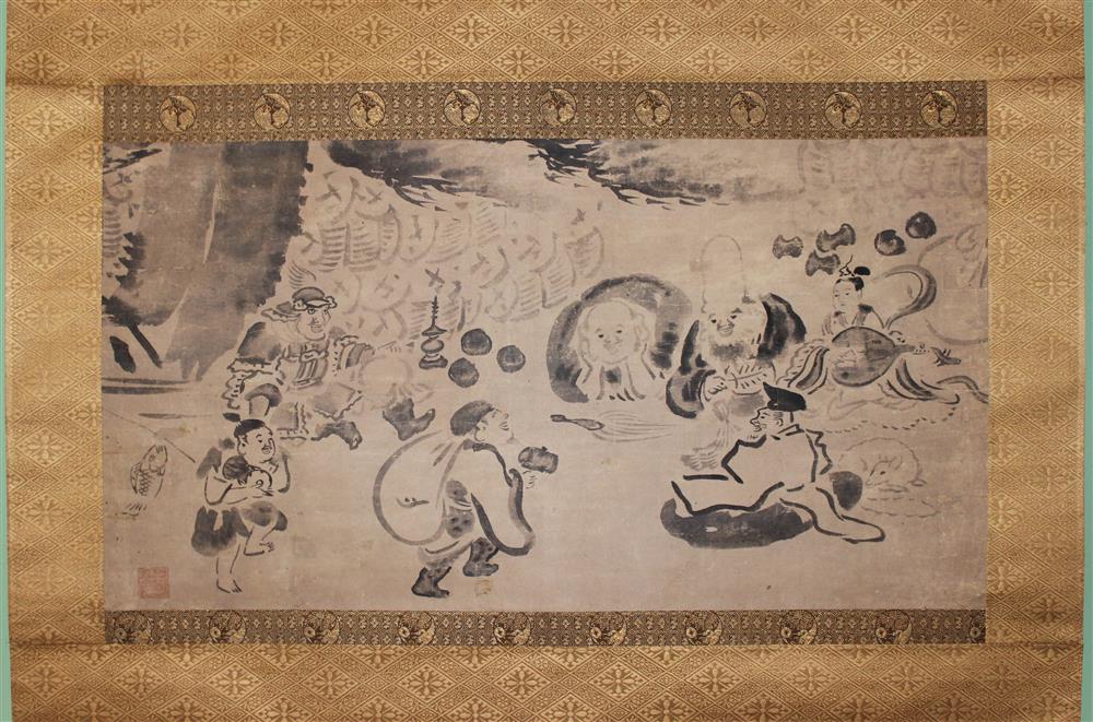 Appraisal: KOKAN JAPANESE - THE SEVEN GODS OF FELICITY Ink on