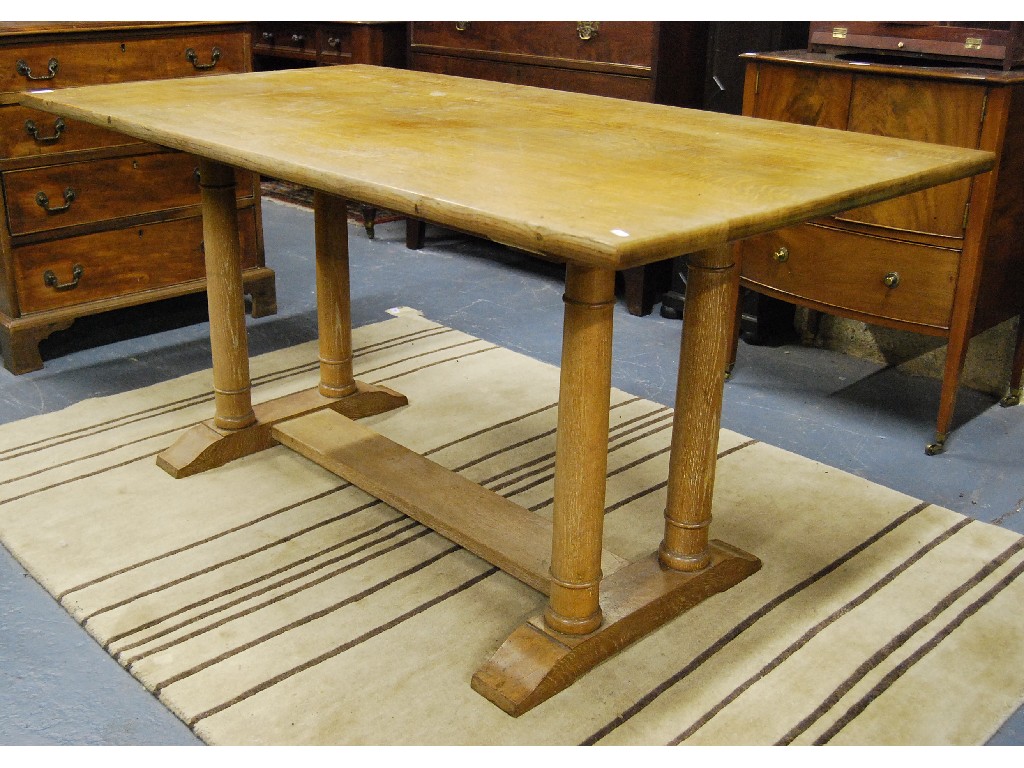 Appraisal: Heal Co limed pale oak dining table modelled on the