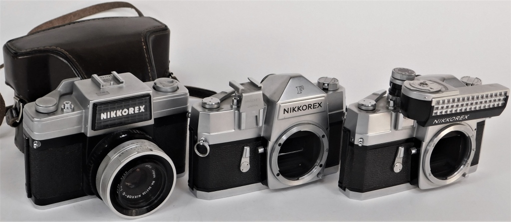 Appraisal: GROUP OF NIKKOR NIKKOREX SLR CAMERAS Group of Nikkor Nikkorex