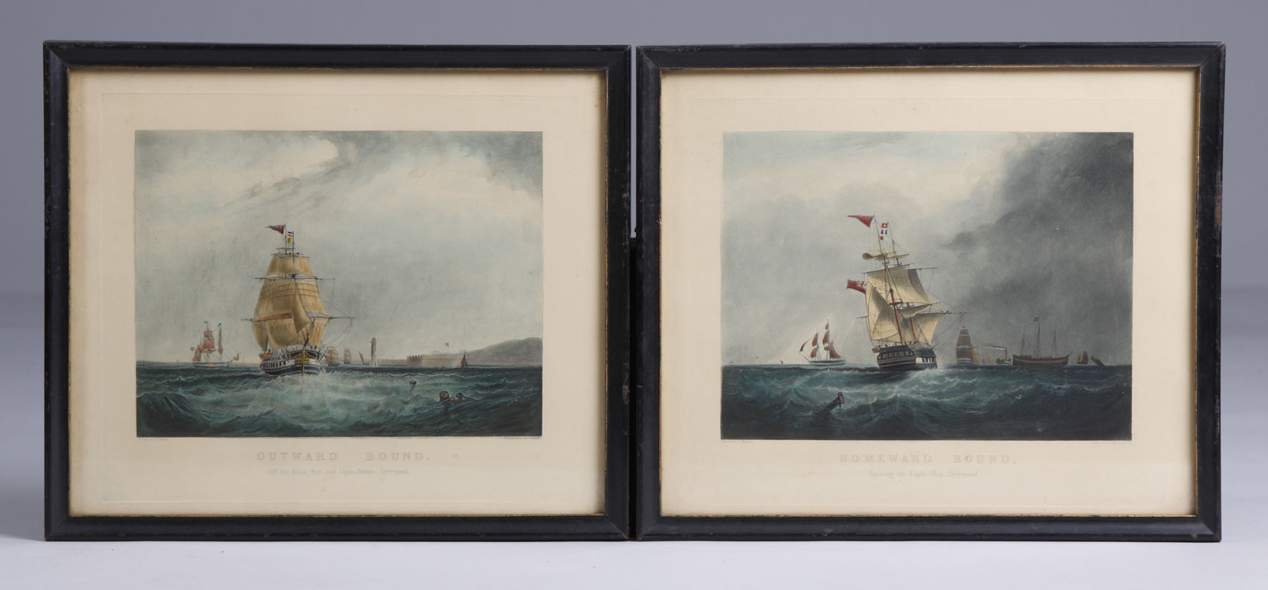 Appraisal: Ship Prints Outward Bound x Homeward Bound x Both painted