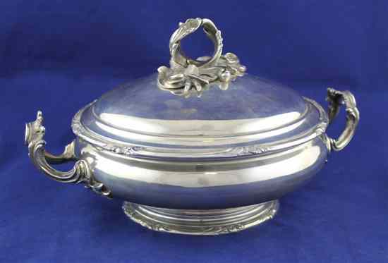 Appraisal: A late th century French standard silver two handled vegetable