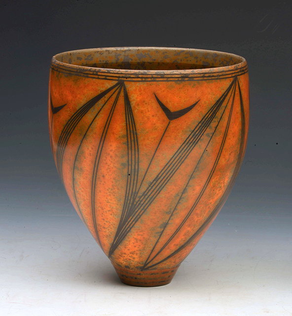 Appraisal: Duncan Ross British b Vase grasses motifsimpressed potter's seal cm