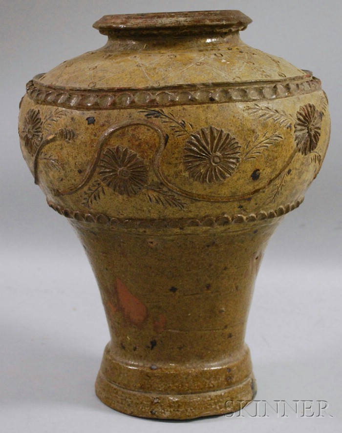 Appraisal: Southeast Asian Pottery Vase ht in