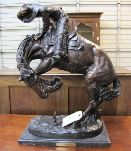 Appraisal: WESTERN BRONZE SCULPTURE Rattlesnake after the works of Frederic Sackrider