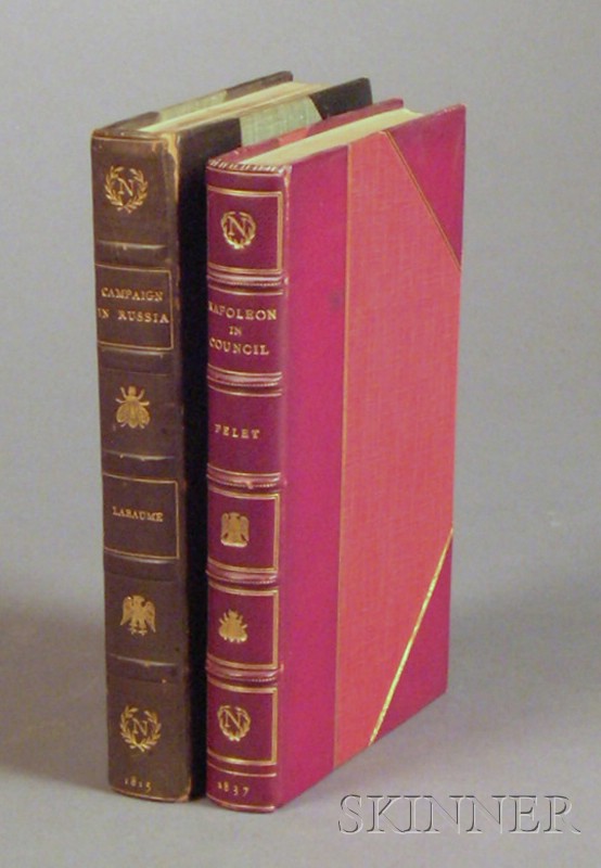 Appraisal: Decorative Bindings Napoleonana Two titles Hall Captain Basil Napoleon in