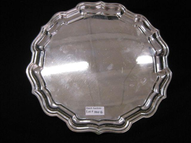 Appraisal: Sterling Silver Salver Chippendale Pattern diameter excellent