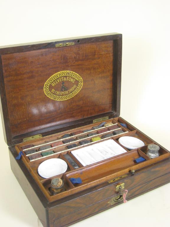 Appraisal: A Reeves Sons Artist's Box in rosewood fitted drawer to