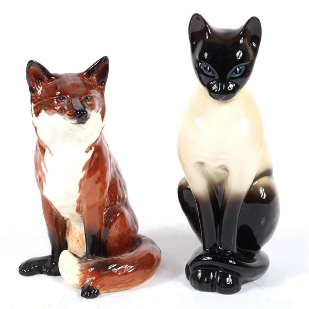 Appraisal: TWO LARGE ENGLISH PORCELAIN HAND PAINTED CERAMIC ANIMAL FIGURES BESWICK