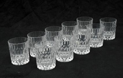 Appraisal: Ten Cut Glass Tumblers in in diam