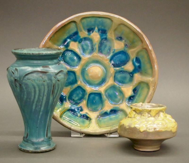 Appraisal: pcs Pewabic art pottery Three pieces of Pewabic pottery Early