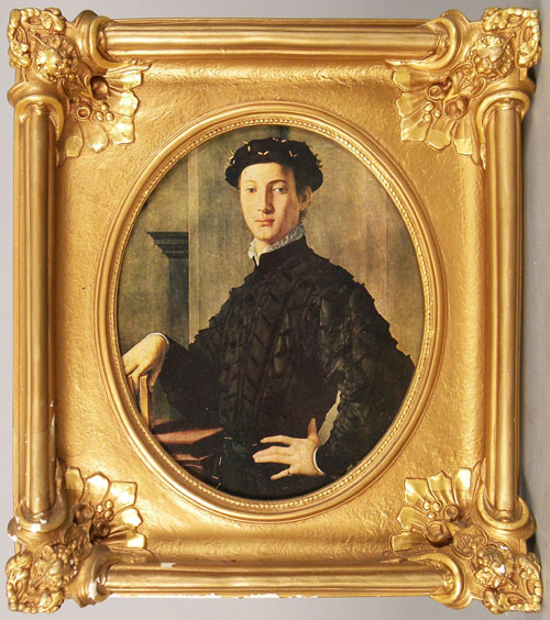 Appraisal: Printed portrait of a gentleman in a gilt plaster frame