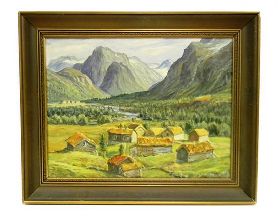 Appraisal: A Meyer th C Fra Romsdal Norge trans View From