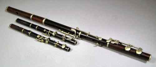 Appraisal: A late th Century rosewood flute with nickel plated mounts