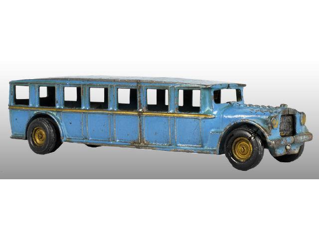 Appraisal: Cast Iron Arcade Fageol Bus Toy Description Painted blue with