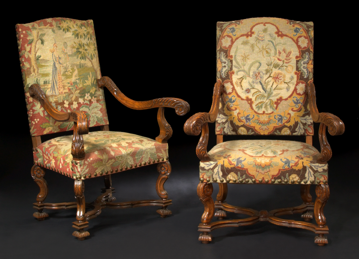 Appraisal: Pair of Regence-Style Fruitwood Fauteuils a la Reine third quarter